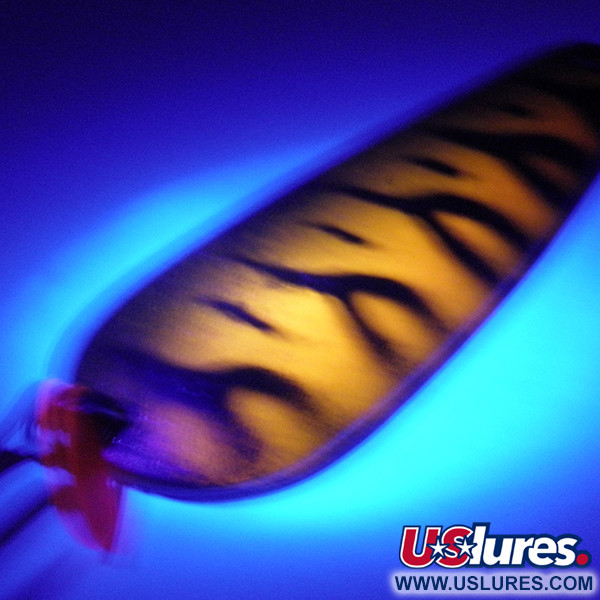 Boss Lures Boss Spoon UV (світиться в ультрафіолеті), золотий Tiger, 19 г, блесна коливалка (колебалка) #4085