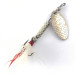 Cotton Cordell Cotton Tail, нікель/білий, 3,4 г, блешня оберталка (вертушка) #4120