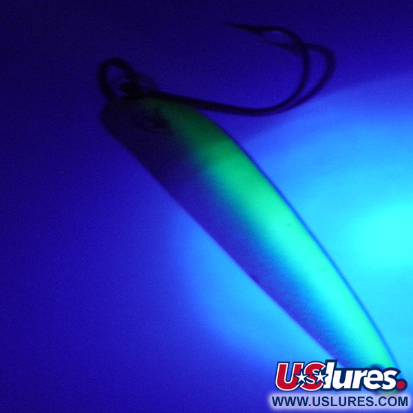 Eppinger Dardevle JR Flutter Devle 3100 UV (світиться в ультрафіолеті), білий/зелений UV - світиться в ультрафіолеті., 5 г, блесна коливалка (колебалка) #4213