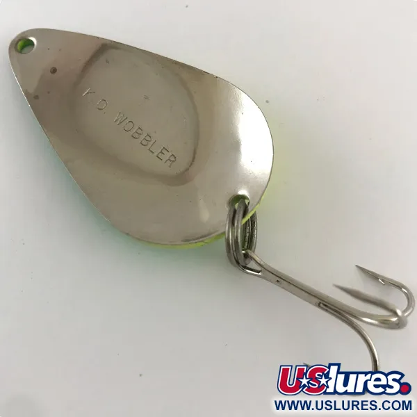 Acme K.O. Wobbler, жовтий/зелений/нікель, 21 г, блесна коливалка (колебалка) #4239