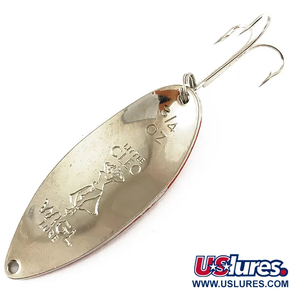 Seneca Little Cleo (Hula Girl), червоний/білий/никль, 21 г, блесна коливалка (колебалка) #4247