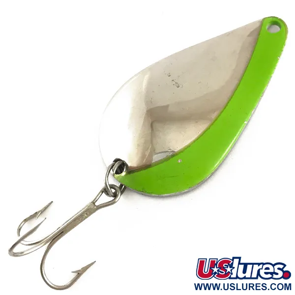 Acme K.O. Wobbler, нікель/зелений, 21 г, блесна коливалка (колебалка) #4250