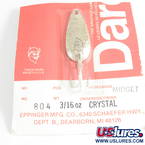 Eppinger Dardevle Midget Crystal, Crystal - рідкісний колір, вироблявся з 1950-х до 1980-х років, 6 г, блесна коливалка (колебалка) #4288