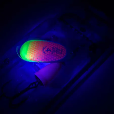 Blue Fox Super Vibrax 4 UV (світиться в ультрафіолеті), UV - світиться в ультрафіолеті, 10 г, блешня оберталка (вертушка) #4324