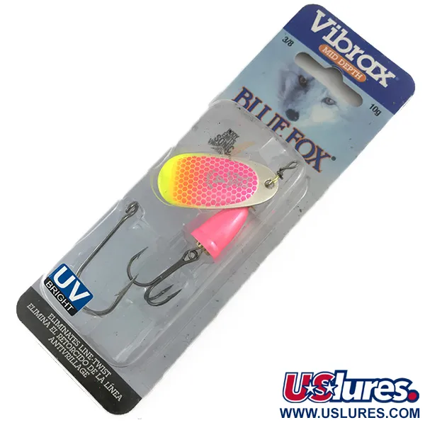 Blue Fox Super Vibrax 4 UV (світиться в ультрафіолеті), UV - світиться в ультрафіолеті, 10 г, блешня оберталка (вертушка) #4324