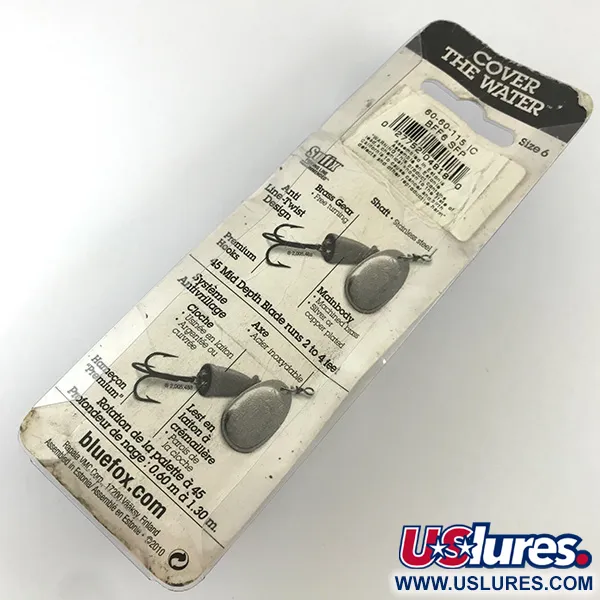  Blue Fox Super Vibrax 6 Fluo UV (світиться в ультрафіолеті), срібло, 18 г, блешня оберталка (вертушка) #4327