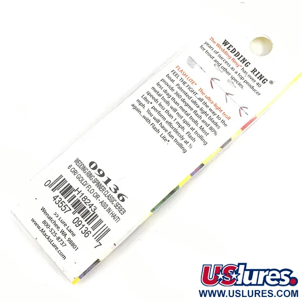 Kokanee tackle Mack's Lure Wedding Ring, золото/неоновий помаранчевий, 2 г, до рибалки #4328