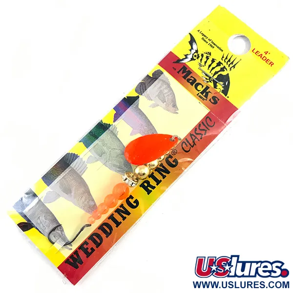 Kokanee tackle Mack's Lure Wedding Ring, золото/неоновий помаранчевий, 2 г, до рибалки #4328