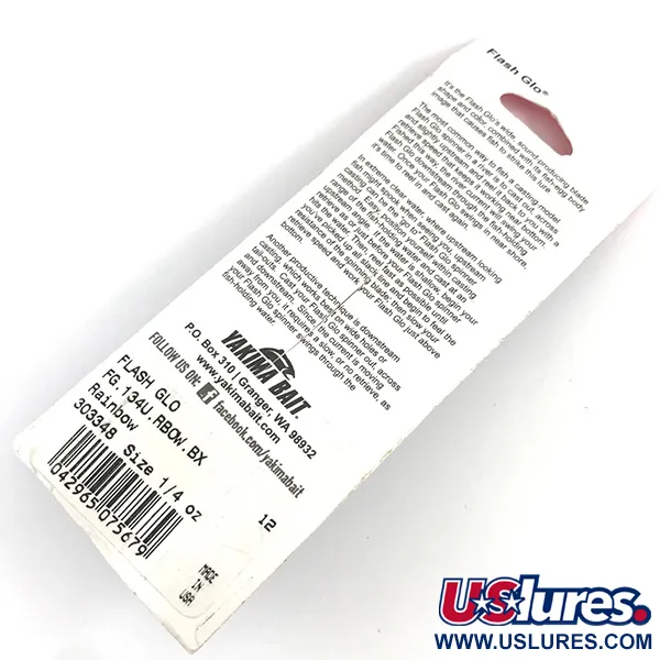 Yakima Bait Flash-GLO, червоний/білий/зелений/жовтий, 7 г, блешня оберталка (вертушка) #4365