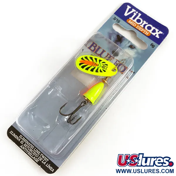  Blue Fox Super Vibrax 2 UV (світиться в ультрафіолеті), , 6 г, блешня оберталка (вертушка) #4366