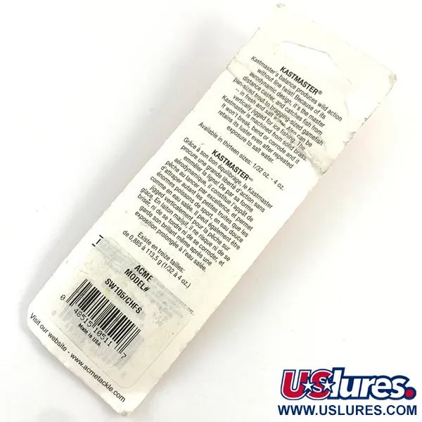 Acme Kastmaster UV (світиться в ультрафіолеті), нікель/оранжевий UV - світиться в ультрафіолеті, 3,5 г, блесна коливалка (колебалка) #17561