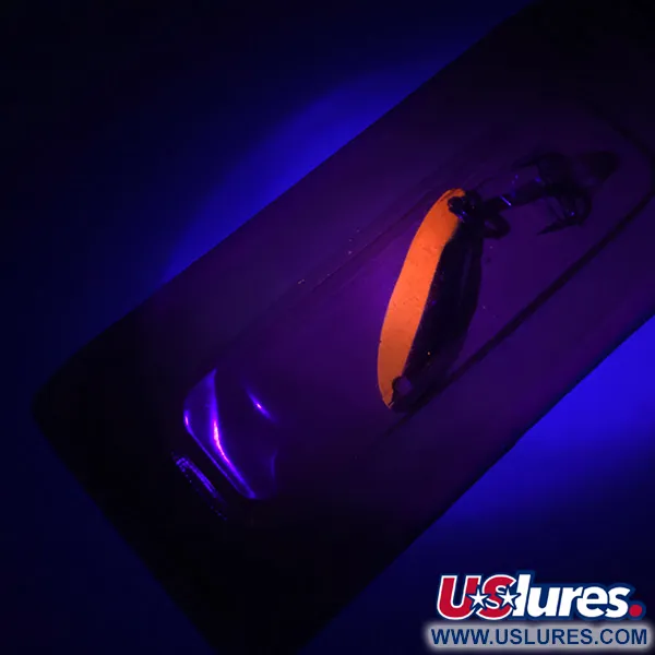 Acme Kastmaster UV (світиться в ультрафіолеті), нікель/оранжевий UV - світиться в ультрафіолеті, 3,5 г, блесна коливалка (колебалка) #17561