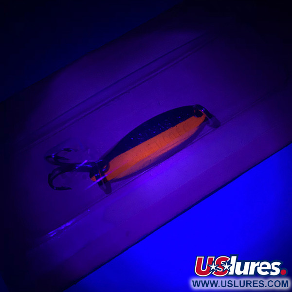 Acme Kastmaster UV (світиться в ультрафіолеті), нікель/помаранчевий UV - світиться в ультрафіолеті, 3,5 г, блесна коливалка (колебалка) #4383