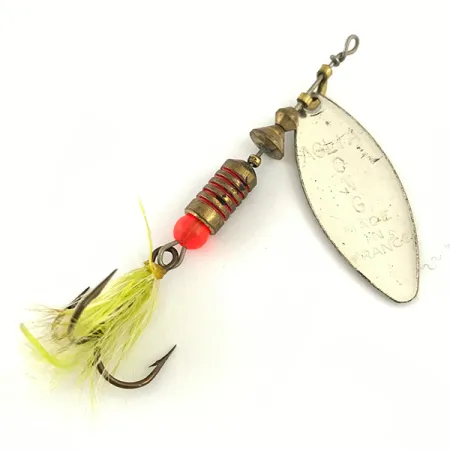 Mepps Aglia Long 2, срібло/золотий гліттер, 7,4 г, блешня оберталка (вертушка) #4421