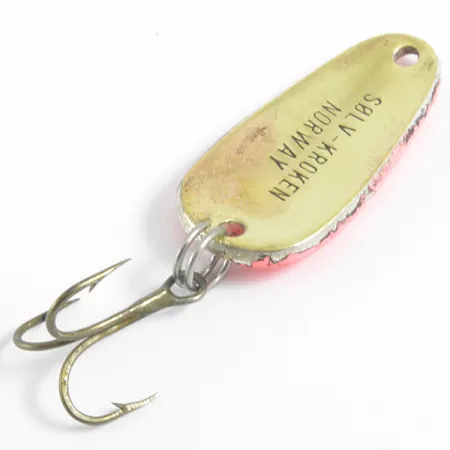 Sølvkroken, малиновий/золото, 7 г, блесна коливалка (колебалка) #4437