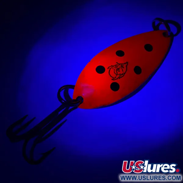 Eppinger Dardevle Devle-Dog 7700 UV (світиться в ультрафіолеті), червоний/нікель, 14 г, блесна коливалка (колебалка) #4479