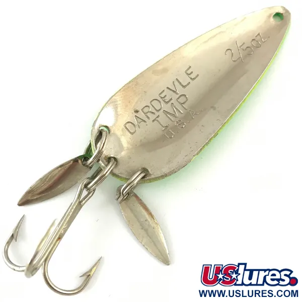 Eppinger Dardevle Imp Klicker UV (світиться в ультрафіолеті), неоновий зелений UV - світиться в ультрафіолеті, 11 г, блесна коливалка (колебалка) #4481