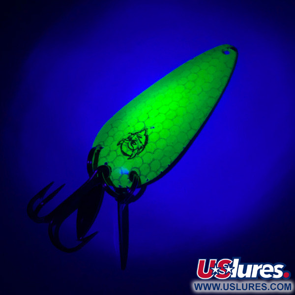 Eppinger Dardevle Imp Klicker UV (світиться в ультрафіолеті), неоновий зелений UV - світиться в ультрафіолеті, 11 г, блесна коливалка (колебалка) #4481