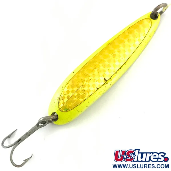 Luhr Jensen Krocodile DIE #4, жовтий, 19 г, блесна коливалка (колебалка) #4502