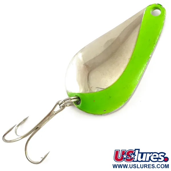 Acme K.O. Wobbler, нікель/зелений, 14 г, блесна коливалка (колебалка) #4504