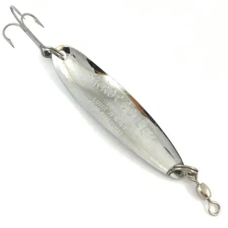 Luhr Jensen Krocodile DIE #4, карбований нікель, 14 г, блесна коливалка (колебалка) #4507