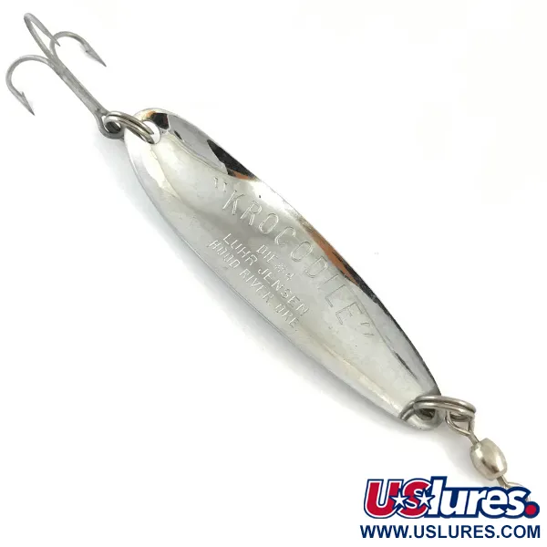 Luhr Jensen Krocodile DIE #4, карбований нікель, 14 г, блесна коливалка (колебалка) #4507