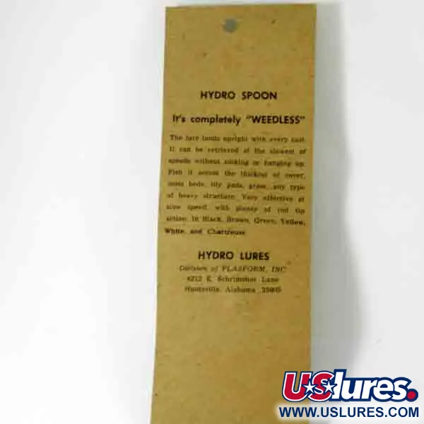 Hydro Lures Незачіпляйка Hydro Spoon, зелений/коричневий/жовтий, 17 г, блесна коливалка (колебалка) #4511