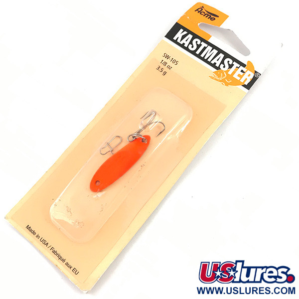 Acme Kastmaster UV (світиться в ультрафіолеті), помаранчевий UV - світиться в ультрафіолеті, 3,5 г, блесна коливалка (колебалка) #4546