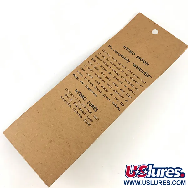 Hydro Lures Незачіпляйка Hydro Spoon, білий/зелений, 14 г, блесна коливалка (колебалка) #4551