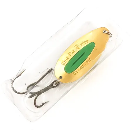 Blue Fox Pixee, зелений/золото (покриття 24 каратним золотом), 24 г, блесна коливалка (колебалка) #4554