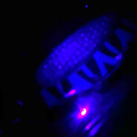 Blue Fox Rattlin Pixee UV (світиться в ультрафіолеті), нікель/синій, 24 г, блесна коливалка (колебалка) #4556