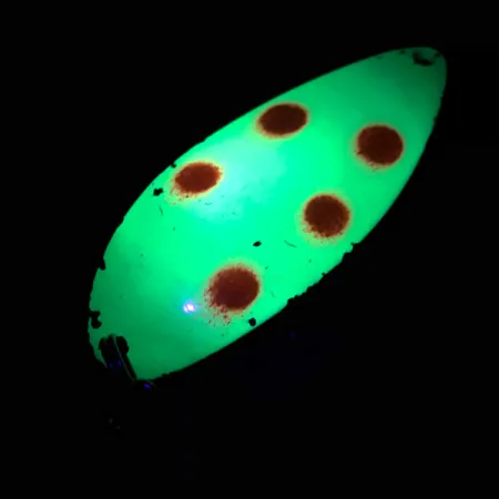Acme Little Cleo UV (світиться в ультрафіолеті), жовтий/червоний/нікель, 21 г, блесна коливалка (колебалка) #4562