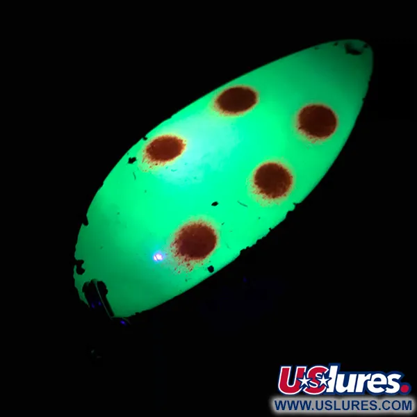 Acme Little Cleo UV (світиться в ультрафіолеті), жовтий/червоний/нікель, 21 г, блесна коливалка (колебалка) #4562