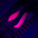 Rainbow Plastics Steelhead UV (світиться в ультрафіолеті), карбований нікель/неоновий рожевий, 14 г, блесна коливалка (колебалка) #4569
