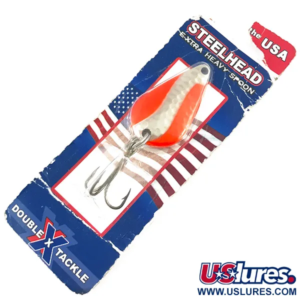 Rainbow Plastics Steelhead UV (світиться в ультрафіолеті), карбований нікель/неоновий помаранчевий, 14 г, блесна коливалка (колебалка) #4570