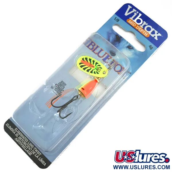  Blue Fox Super Vibrax 1 UV (світиться в ультрафіолеті), Fire Tiger, 4 г, блешня оберталка (вертушка) #4573