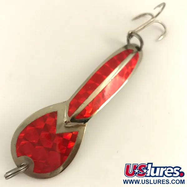  Loco 4 Glen Evans, нікель/червоний, 23 г, блесна коливалка (колебалка) #4600