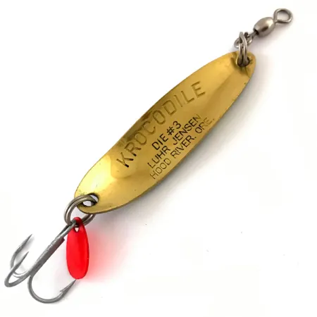 Luhr Jensen Krocodile DIE #3, Frog/латунь, 10 г, блесна коливалка (колебалка) #4615