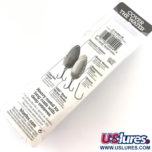  Blue Fox Pixee UV (світиться в ультрафіолеті), карбований нікель/зелений, 24 г, блесна коливалка (колебалка) #4619