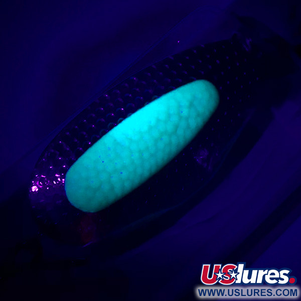  Blue Fox Pixee UV (світиться в ультрафіолеті), карбований нікель/зелений, 24 г, блесна коливалка (колебалка) #4619