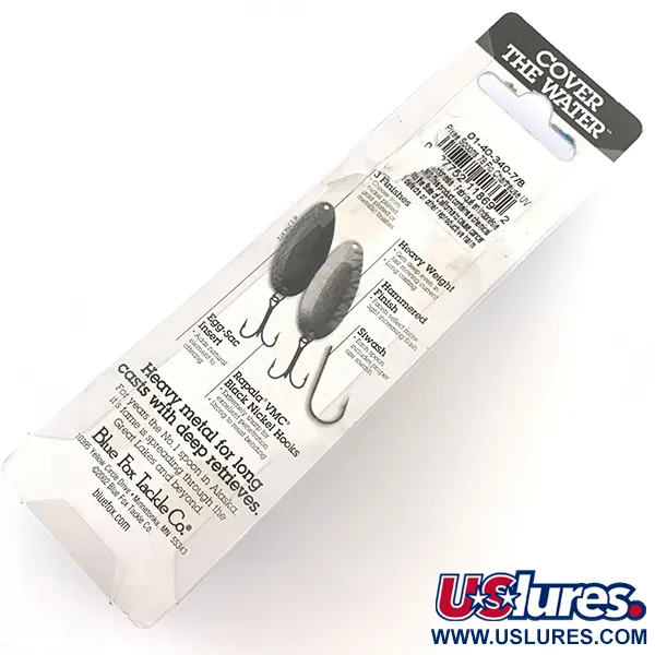  Blue Fox Pixee UV (світиться в ультрафіолеті), карбований нікель/синій, 24 г, блесна коливалка (колебалка) #4621