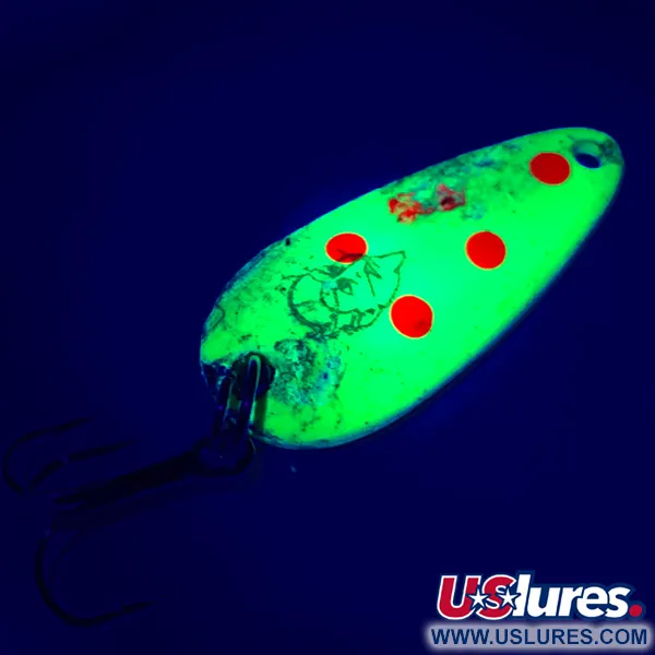 Eppinger Dardevle Midget UV (світиться в ультрафіолеті), неоновий жовтий/срібло, 6 г, блесна коливалка (колебалка) #4643