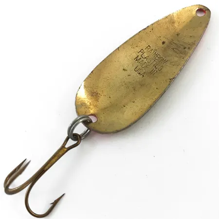 Rainbow Plastics Pot-O-Gold UV (світиться в ультрафіолеті), Карбоване золото/червоний, 11 г, блесна коливалка (колебалка) #4651