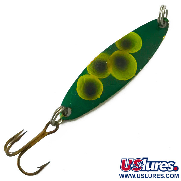 Luhr Jensen Needlefish 1, Frog/зелений/латунь, 2 г, блесна коливалка (колебалка) #4655