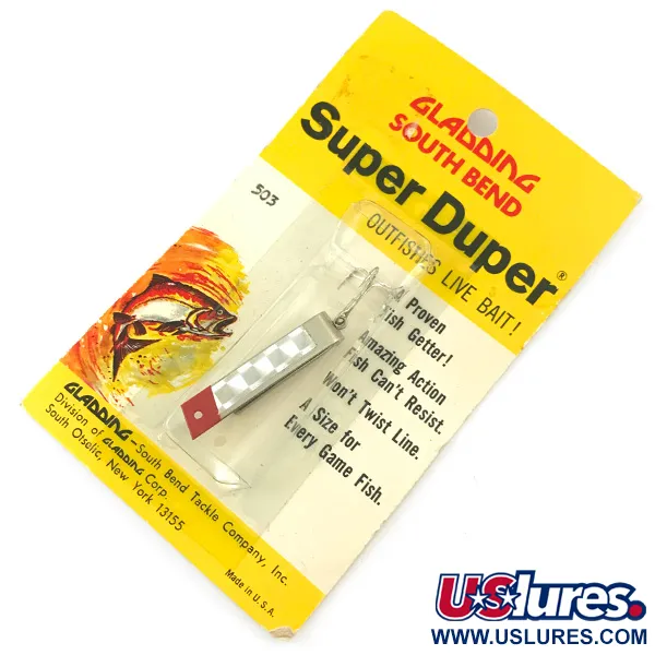 South Bend Super-Duper 503, нікель/червоний, 4,3 г, блесна коливалка (колебалка) #4661