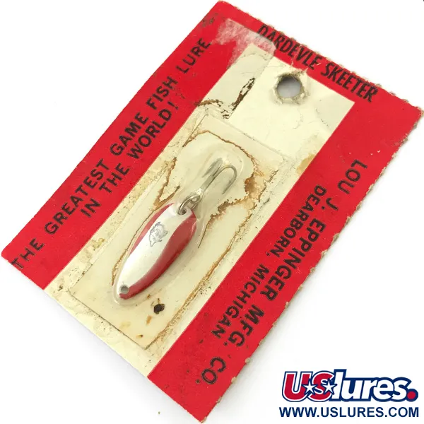 Eppinger Dardevle Skeeter, червоний/білий, 2 г, блесна коливалка (колебалка) #4662