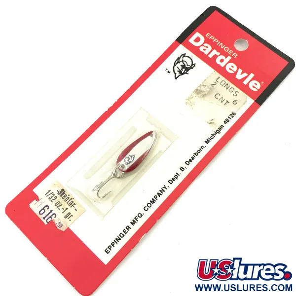 Eppinger Dardevle Skeeter, червоний/білий, 1 г, блесна коливалка (колебалка) #4664