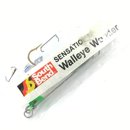 Walleye Wonder South Bend, нікель/зелений/білий, 13 г, блешня оберталка (вертушка) #4670