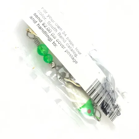 Walleye Wonder South Bend, нікель/зелений/білий, 13 г, блешня оберталка (вертушка) #4670