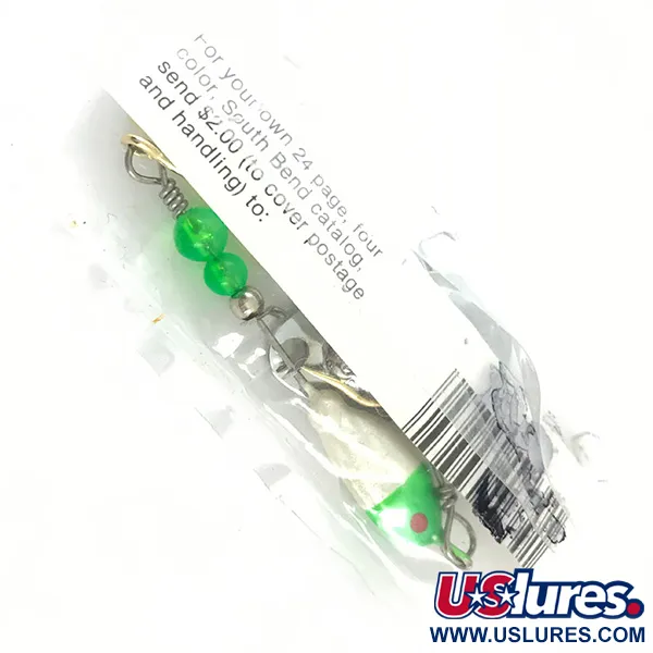  Walleye Wonder South Bend, нікель/зелений/білий, 13 г, блешня оберталка (вертушка) #4670